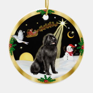 Nachtvlucht - Newfoundland Keramisch Ornament