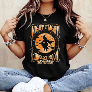 Nachtvlucht Oogstmaan Vintage Heks T-shirt