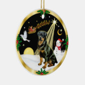 Nachtvlucht - Rottweiler Keramisch Ornament (Rechts)