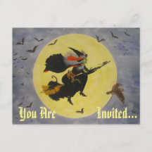 "Nachtvlucht!" Uitnodigingsansichtkaart