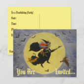 "Nachtvlucht!" Uitnodigingskaart Uitnodiging Briefkaart (Voorkant / Achterkant)