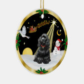Nachtvlucht - Zwarte Cocker Spaniel Keramisch Ornament (Rechts)