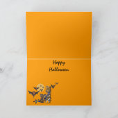 NACHTVOGEL EN VLIEGENDE VLEERMUIZEN IN VOLLE MAAN  KAART (Binnen)