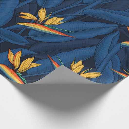 Nachtvogel van de paradijstuin 2 cadeaupapier (Hoek)