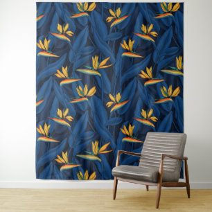Nachtvogel van de paradijstuin 2 wandkleed