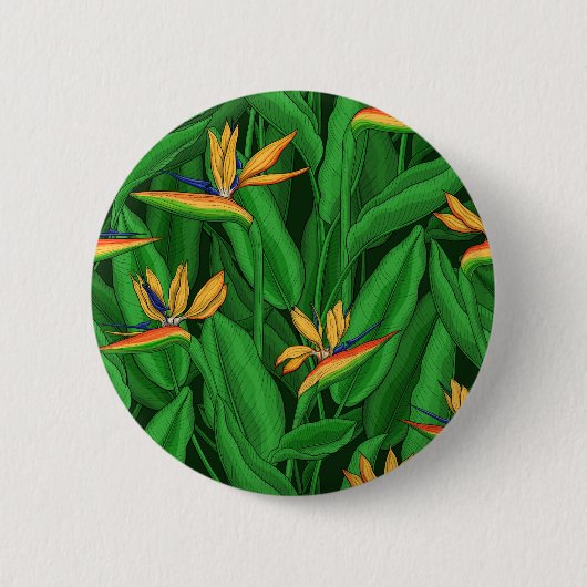 Nachtvogel van de paradijstuin ronde button 5,7 cm (Voorkant)
