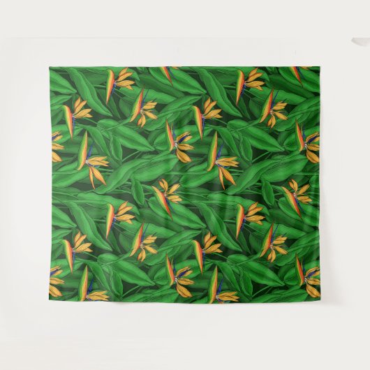 Nachtvogel van de paradijstuin wandkleed (Voorkant (horizontaal))