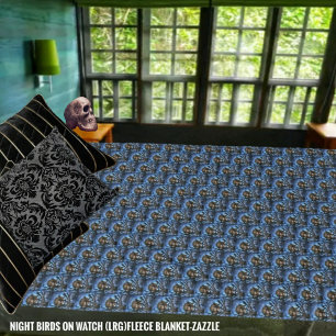 Nachtvogels in de gaten fleece deken
