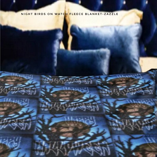 Nachtvogels in de gaten fleece deken