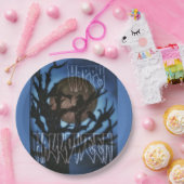 Nachtvogels in de gaten papieren bordje (Feest)