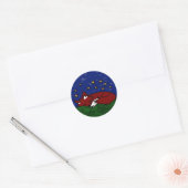 nachtvos ronde sticker (Envelop)