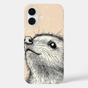 Nachtvosgeometrie iPhone 16 Hoesje