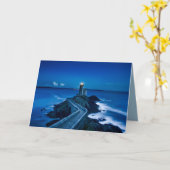 nachtvuurtoren - wenskaart kaart (Gele Bloem)