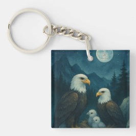Nachtwacht - Adelaarsfamilie onder de sterren Sleutelhanger