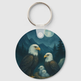 Nachtwacht - Adelaarsfamilie onder de sterren Sleutelhanger