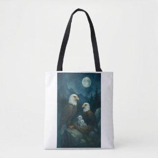 Nachtwacht - Adelaarsfamilie onder de sterren Tote Bag