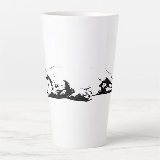 Nachtwacht, gemakkelijke ademhaling latte mok (Voorkant)