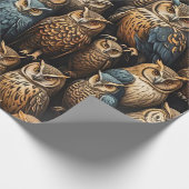 Nachtwacht: Uil verzamelen patroon Cadeaupapier (Hoek)