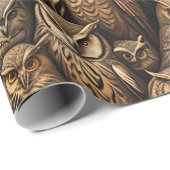 Nachtwacht: Uil verzamelen patroon Cadeaupapier (Rol Hoek)