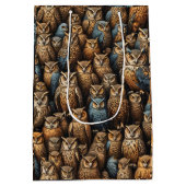 Nachtwacht: Uil verzamelen patroon Medium Cadeauzakje (Achterkant)