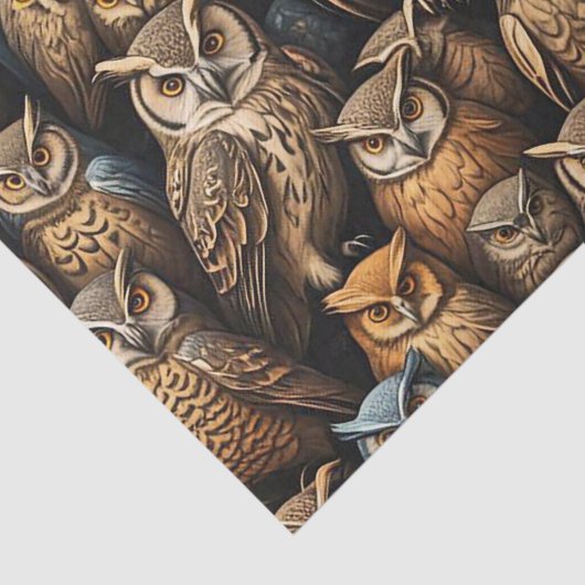 Nachtwacht: Uil verzamelen patroon Tissuepapier (Detail)