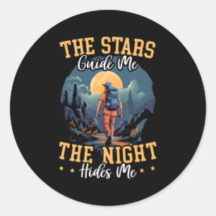 Nachtwandelen Wandeling Bergklimmen Avontuurlijke  Ronde Sticker