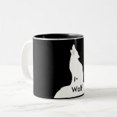 nachtwolf tweekleurige koffiemok (Voorkant links)