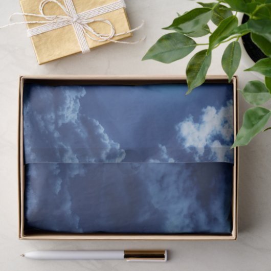 Nachtwolken met maan - Weefselpapier Tissuepapier (Geschenk)