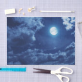 Nachtwolken met maan - Weefselpapier Tissuepapier (Craft)