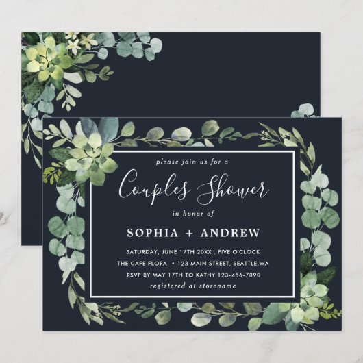 Nachtzeemaand blauw sukkelstel kaart (Voorkant / Achterkant)