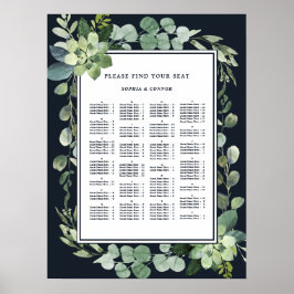 Nachtzeemacht ALPHABETICAL Order Wedding Seating S Poster