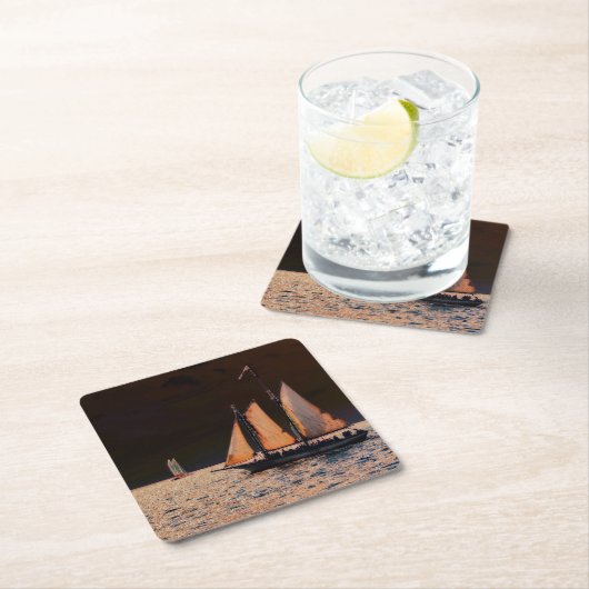 Nachtzeil - Key West, Florida Kartonnen Onderzetters (Insitu)