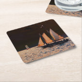 Nachtzeil - Key West, Florida Kartonnen Onderzetters (Schuin)