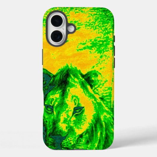 Nachtzicht Lion Art Fluorescerende Print Case-Mate iPhone Case (Achterkant)