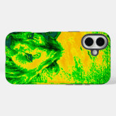 Nachtzicht Lion Art Fluorescerende Print Case-Mate iPhone Case (Achterkant (horizontaal))