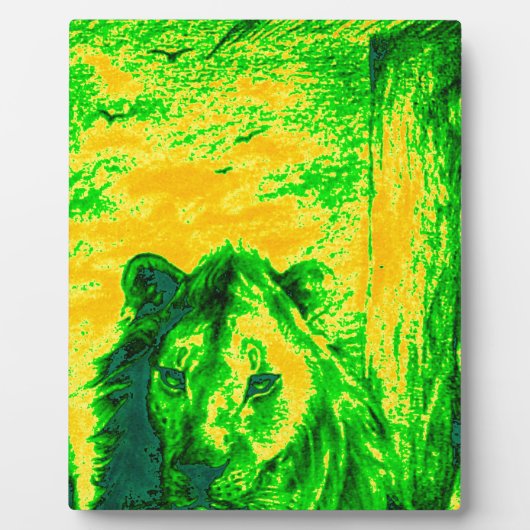 Nachtzicht Lion Art Fluorescerende Print Fotoplaat (Voorkant)