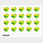 Nachtzicht Lion Art Fluorescerende Print Hart Sticker (Vel)
