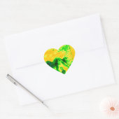 Nachtzicht Lion Art Fluorescerende Print Hart Sticker (Envelop)