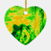Nachtzicht Lion Art Fluorescerende Print Keramisch Ornament (Voorkant)
