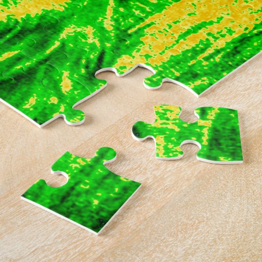 Nachtzicht Lion Art Fluorescerende Print Legpuzzel (Zijkant)