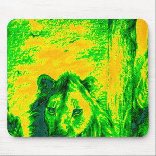 Nachtzicht Lion Art Fluorescerende Print Muismat