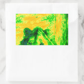 Nachtzicht Lion Art Fluorescerende Print Rechthoekige Sticker (Tas)