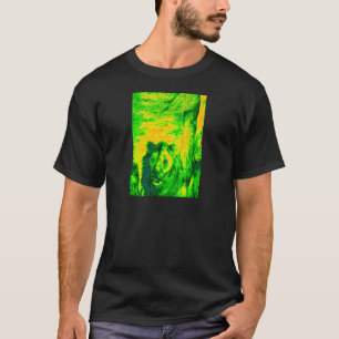 Nachtzicht Lion Art Fluorescerende Print T-shirt