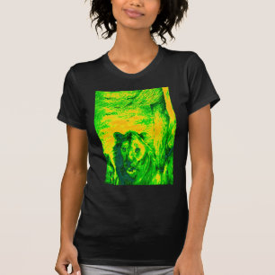 Nachtzicht Lion Art Fluorescerende Print T-shirt