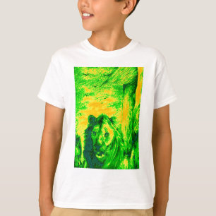 Nachtzicht Lion Art Fluorescerende Print T-shirt