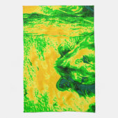 Nachtzicht Lion Art Fluorescerende Print Theedoek (Verticaal)