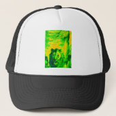 Nachtzicht Lion Art Fluorescerende Print Trucker Pet (Voorkant)