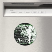 Nachtzicht Nevermore Raven Silhouette Magneet (Insitu (Vaatwasser))