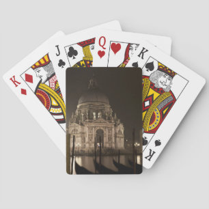 Nachtzicht over water van San Giorgio Maggiore Pokerkaarten