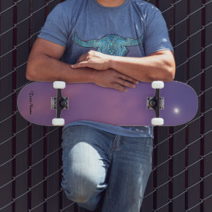 Nachtzicht Waterkleurverloop Gepersonaliseerde na Persoonlijk Skateboard